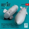 RESKIT RS48-0588 B43-0 nuclear bombs (2 pcs) (F-100D/F, F-101A/C, F-104A/C, F-105D/F, FB-111A, F-111A/D/E/F, F-4C/D/E) (3D Printed) (1/48)